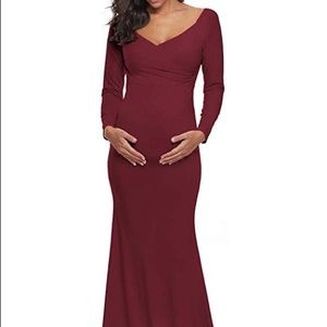 Burgundy Maternity Dress